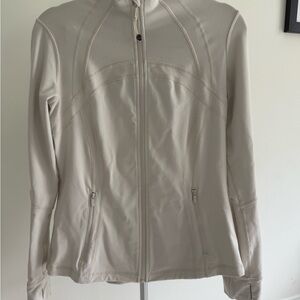 Lululemon Athletica Luon Define Jacket with Contoured Fit in Bone